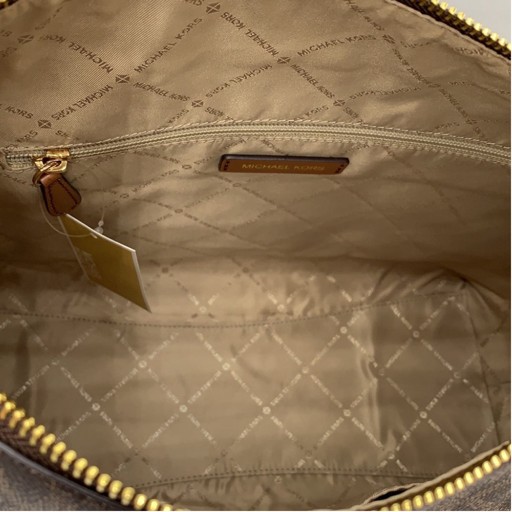 MICHAEL KORS CROSBY LARGE SHOULDER BAG BROWN SIGNT - Picture 14 of 16